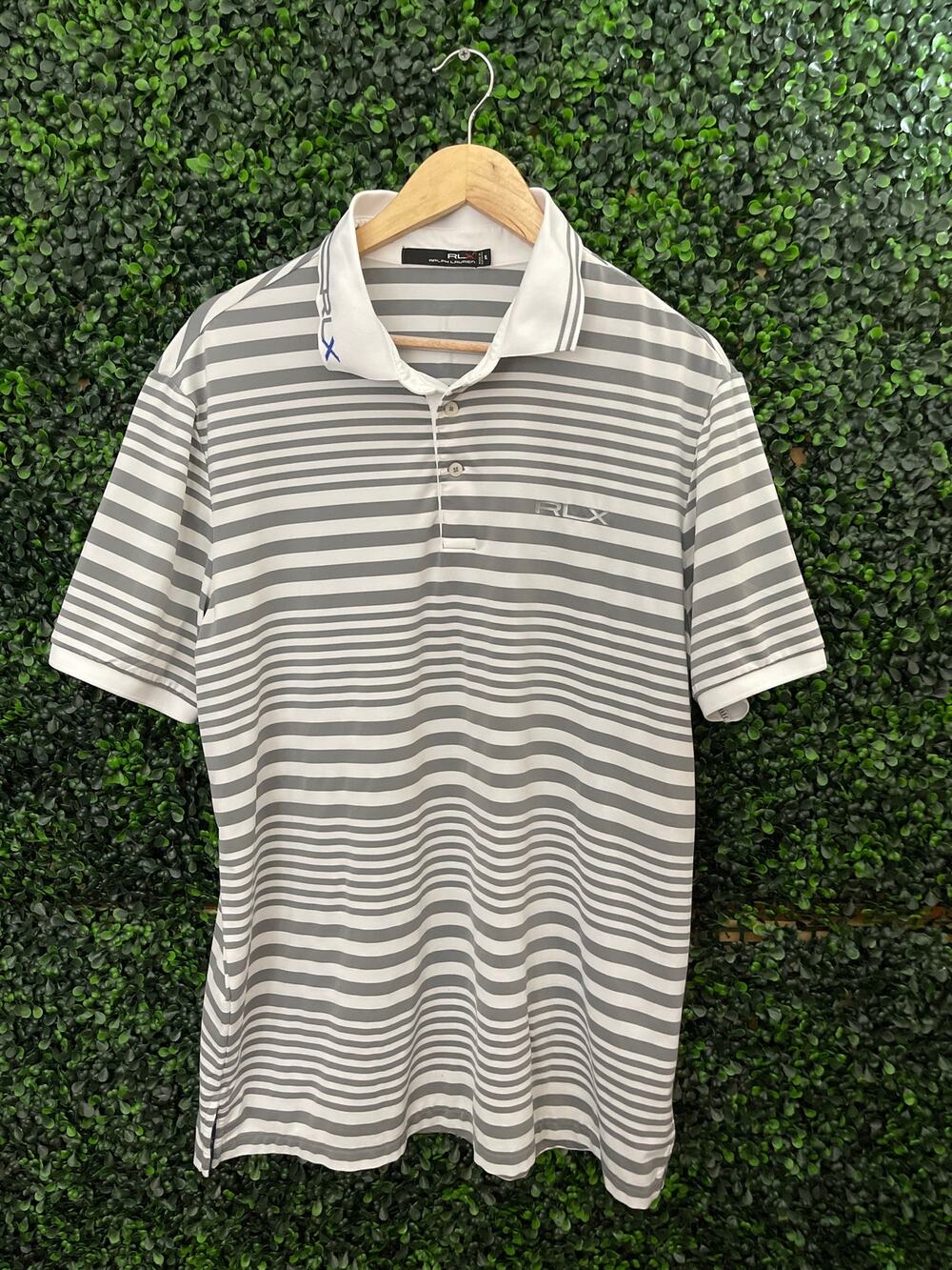 RLX Ralph Lauren Polo Shirt, Gray and white Golf Shirt Men’s Size XL